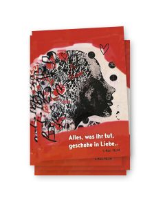 Postkarte 'Alles was ihr tut, geschehe in Liebe' 10 Ex.