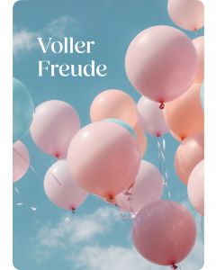 Postkarte 'Voller Freude'