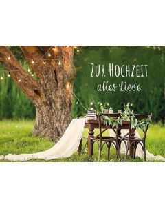 Faltkarte 'Zur Hochzeit alles Liebe'