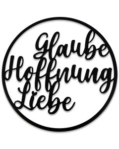 Wanddeko 'Glaube-Hoffnung-Liebe'