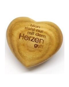 Holzherz 'Man sieht nur mit dem ...'