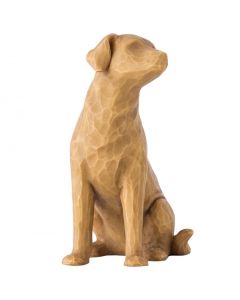 Figur 'Hund' hellbraun, groß, sitzend