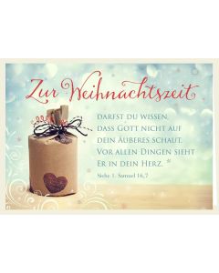 Faltkarte 'Zur Weihnachtszeit' 6 Ex.