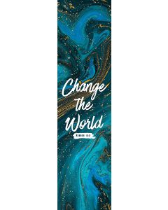 Lesezeichen 'Change the world' 1EX
