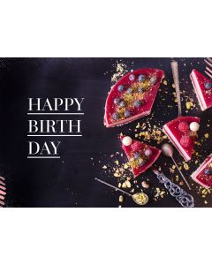 Postkarte 'Happy Birthday'(Tortenstücke) - Geburtstag  1EX