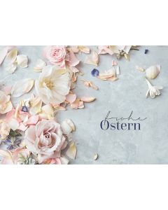 Postkarte 'Frohe Ostern' (Rosen) 1EX
