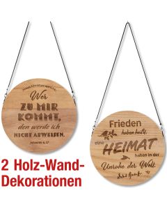 Paket 'Holz-Wandschmuck' 2 Ex.