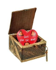 Herz in Box 'Gott gebe Dir Kraft'