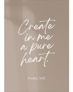 Postkarte 'Create in me a pure heart' 12 Ex.