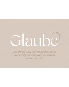 Postkarte 'Glaube'  12x