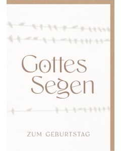 Faltkarte 'Gottes Segen zum Geburtstag' 1 Ex.