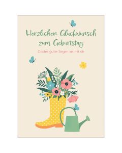 Postkarte Geburtstag 4 Ex. 'Herzlichen Glückwunsch zum Geburtstag'