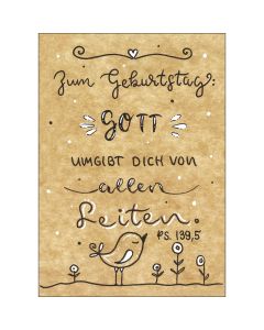 Postkarte 'Zum Geburtstag' 4 Ex.