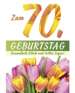 Faltkarte 'Zum 70. Geburtstag'