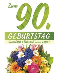 Faltkarte 'Zum 90. Geburtstag'