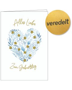 Faltkarte 'Alles Liebe - Zum Geburtstag'