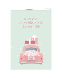 Faltkarte Hochzeit 'Alles Liebe und Gottes Segen zur Hochzeit!'