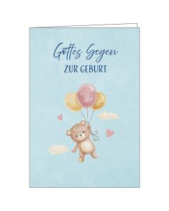 Faltkarte 'Gottes Segen zur Geburt'