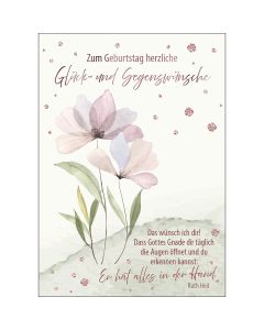 Postkarte 'Zum Geburtstag herzliche Glück- und Segenswünsche' 12 Ex.