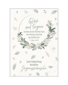 Postkarte 'Zum Geburtstag herzliche Segenswünsche' 12 Ex.