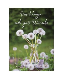 Postkarte 'Von Herzen viele gute Wünsche' 12 Ex.