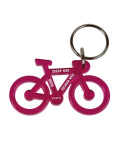 Schlüsselanhänger 'Fahrrad' pink