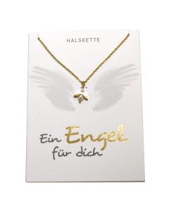 Halskette 'Ein Engel für dich'   vergoldet