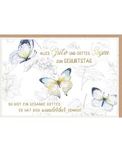 Faltkarte 'Alles Gute und Gottes Segen zum Geburtstag'