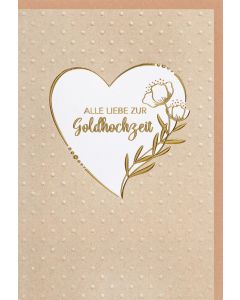 Faltkarte 'Alles Liebe zur Goldhochzeit'