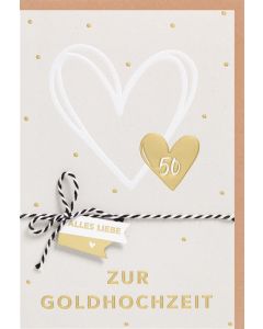 Faltkarte 'Zur Goldhochzeit'