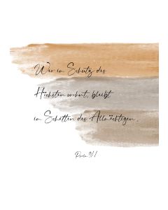 Postkarte 'Wer im Schutz des Höchsten wohnt, bleibt im Schatten des Allmächtigen. Psalm 91,1'