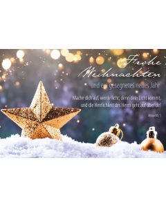 Faltkarte 'Frohe Weihnachten und ein gesegnetes neues Jahr'
