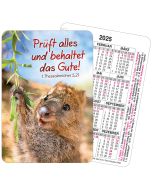 Spielkartenkalender 'Prüft alles und behaltet das Gute.'